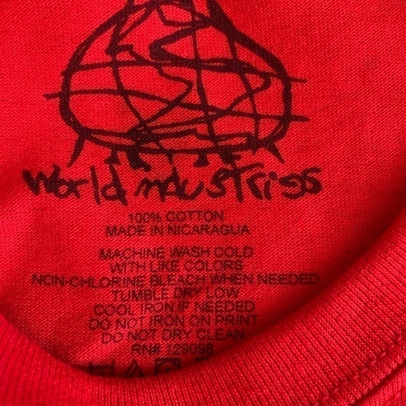 world Industries Shirt NWOT RED SKATEBOARDING SK8 Skate Small Medium Large - Picture 5 of 5
